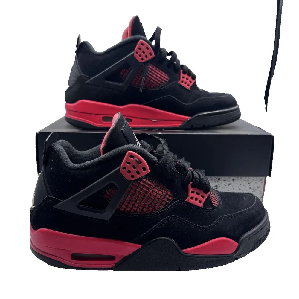 Air Jordan 4 Retro Red Thunder/Black, Size 9, CT8527-016